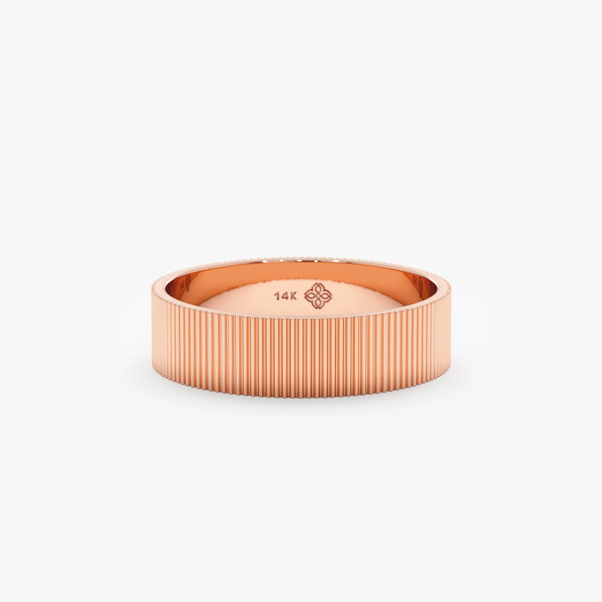 Textured Bold Wedding Band, Bonnie