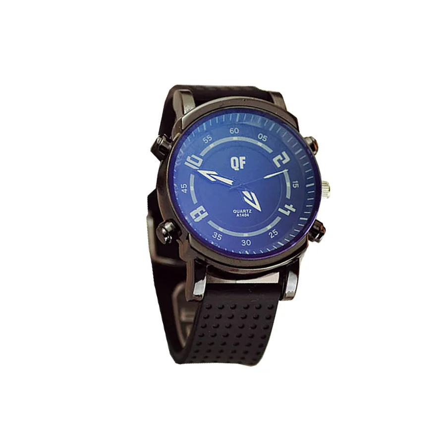 The Gerat Decorative Rubber Strap Watch (Black)