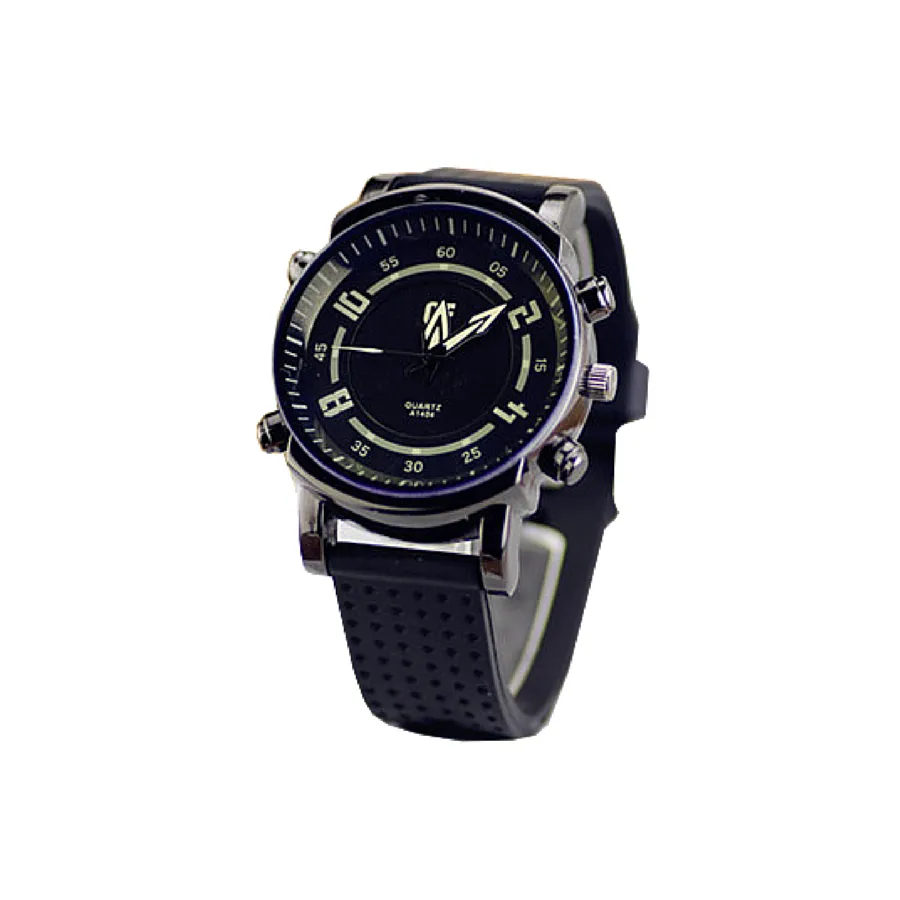 The Gerat Decorative Rubber Strap Watch (Black)