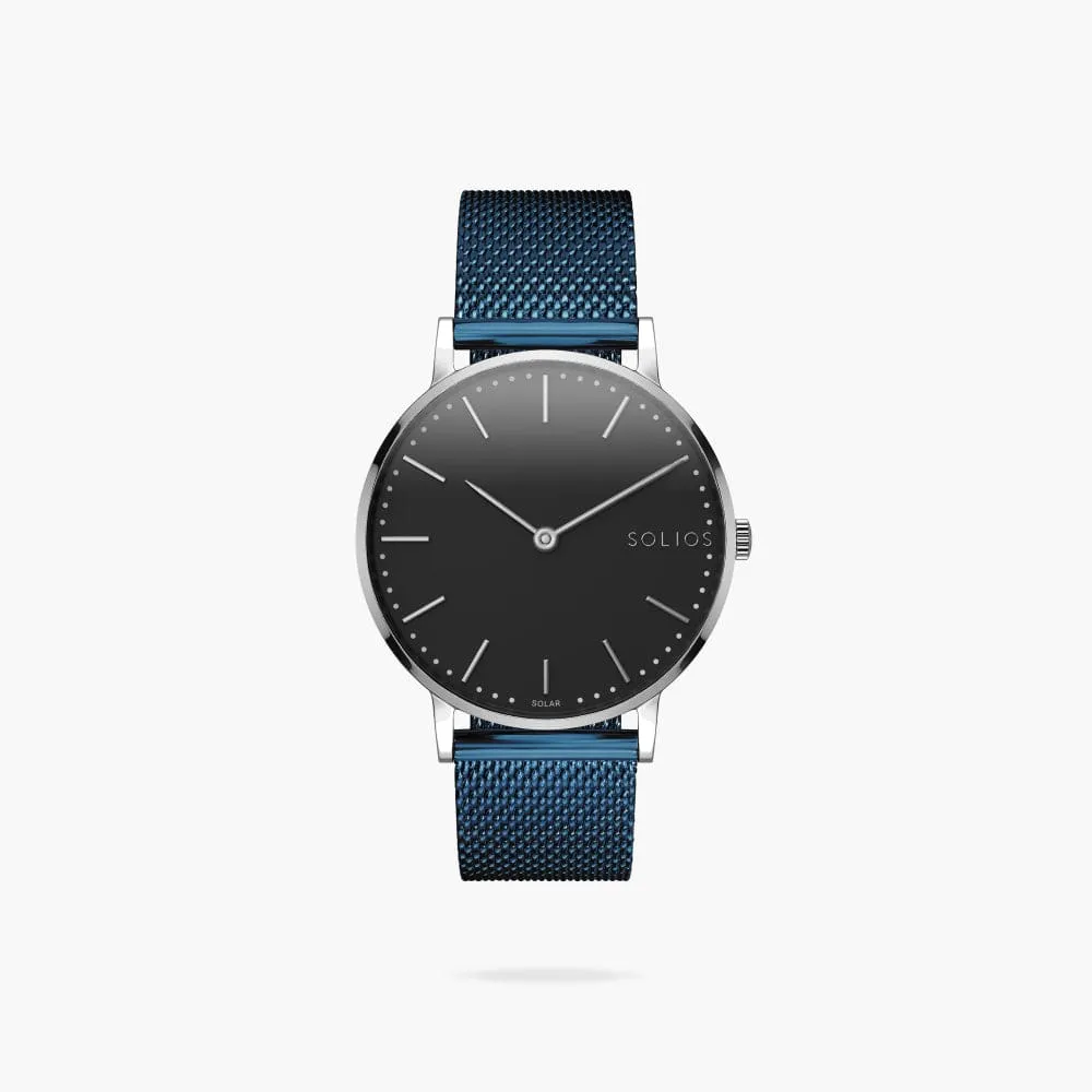 The Solar Classic | Black Dial - Silver Case