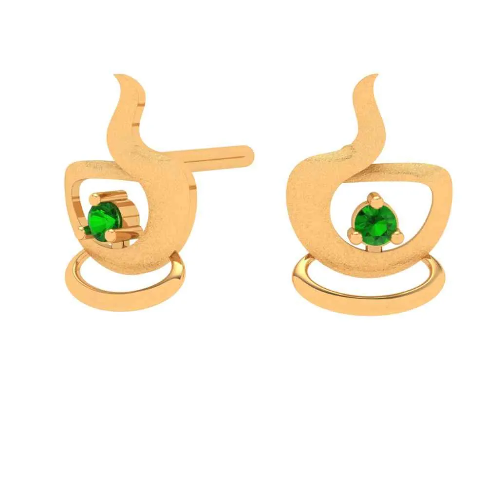 tiny Tea Love 18k Gold Earring