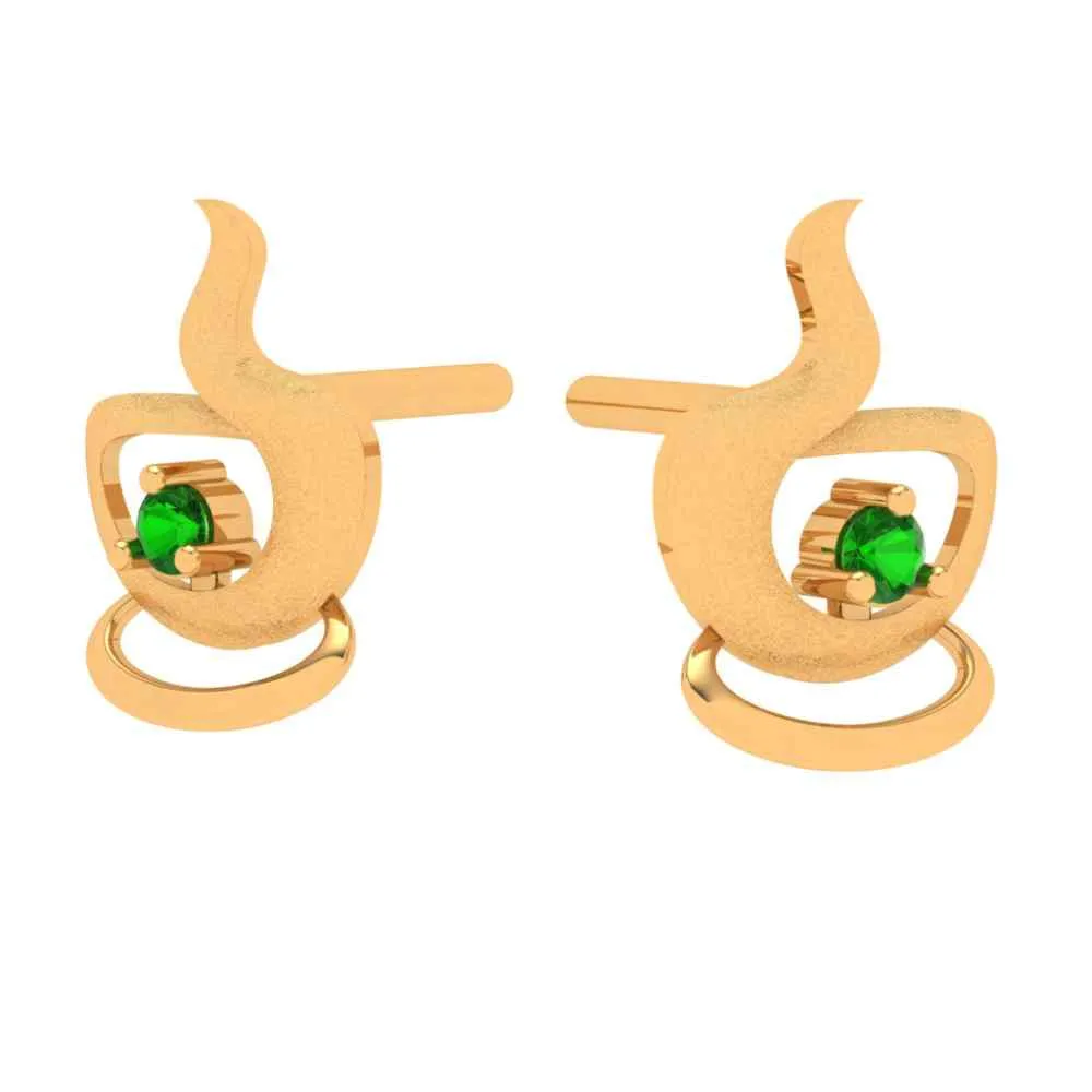 tiny Tea Love 18k Gold Earring