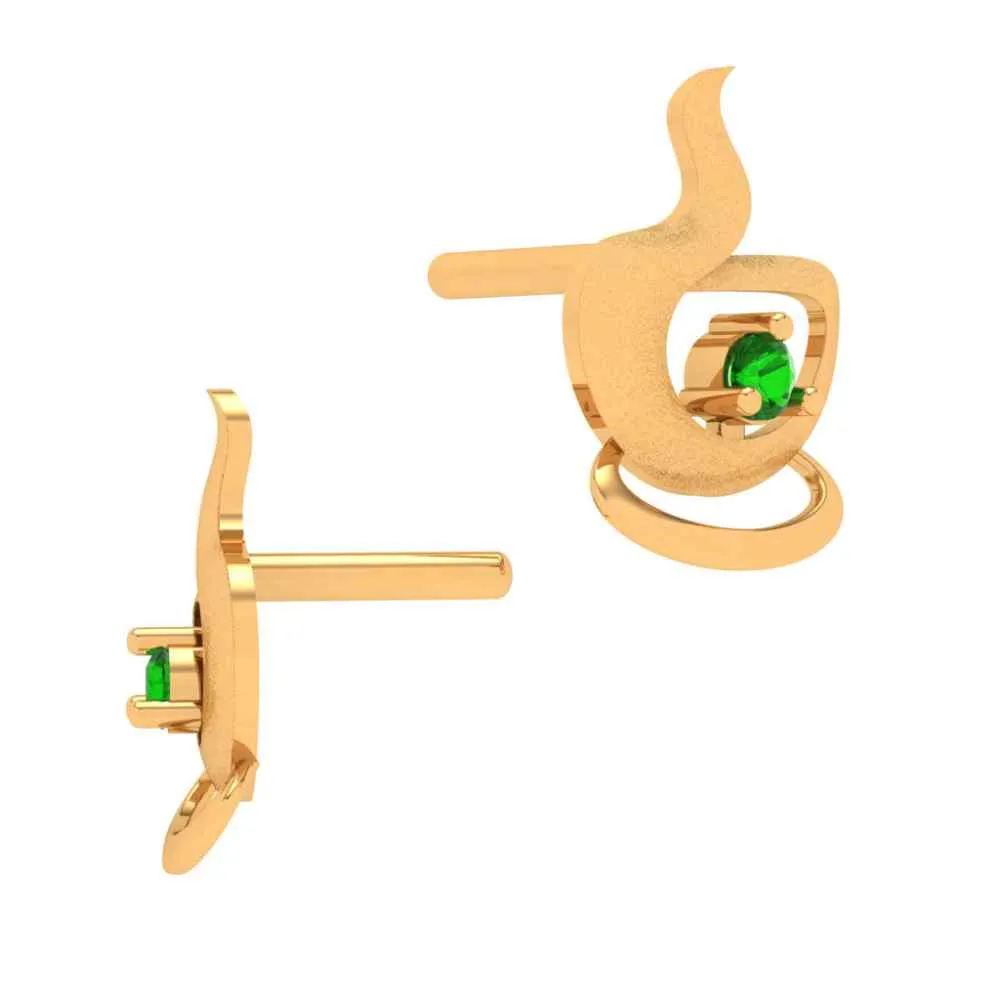 tiny Tea Love 18k Gold Earring