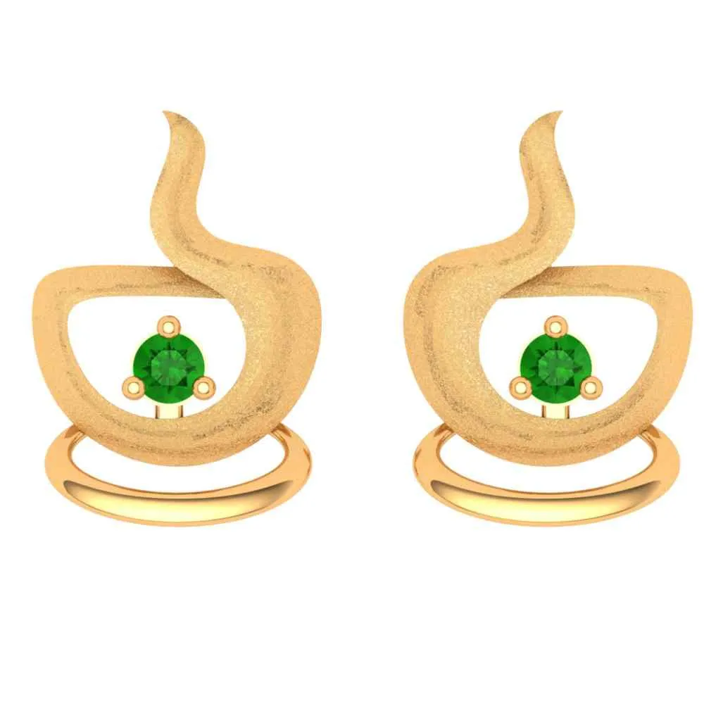 Tiny Tea Love Gold Earring