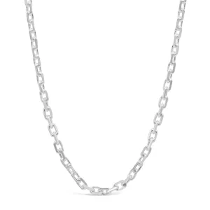 TRENDY CHAIN MEN SILVER NECKLACE