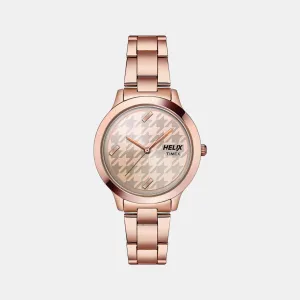 Women Rose Gold Analog Stainless Steel Watch TW022HL14