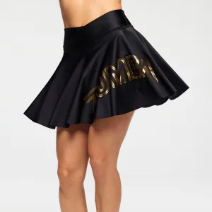 Zumba® Runway Crossover Waistband Skort - Bold Black